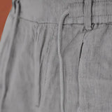 NICHOLS | ŠIROKE LINO PANTALONE SA KORDONOM
