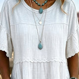 Рокля с къс ръкав и дълбоки джобове
