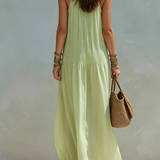 Lívia - Maxi Haljina Boho Zeleni Pistacio