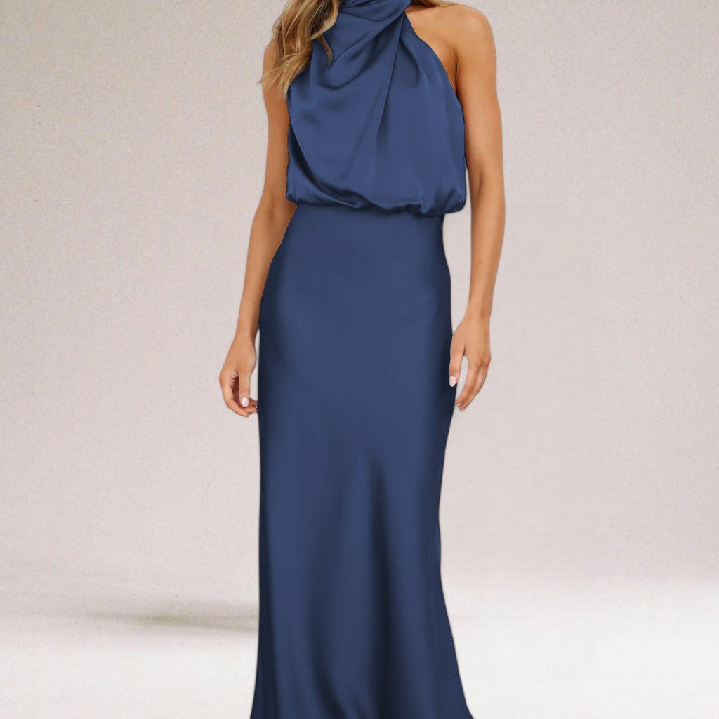 Flavia | Halter haljina od glamuroznog satena