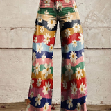 Léon - Elegantni Cvjetni Pantaloni