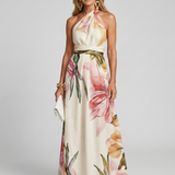 Hester | Mekana Halter Maxi Haljina sa Tokovima