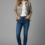 Nina - Cardigan Doux à Carreaux