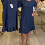 Denim haljina sa volanima