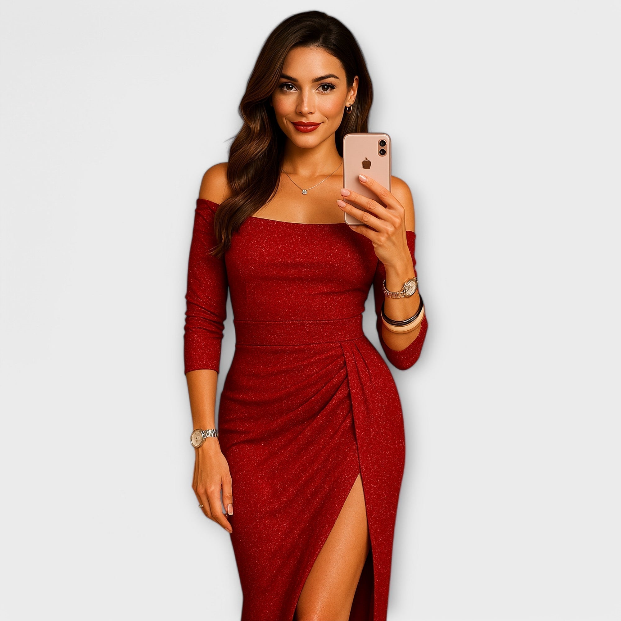 Lena - Elegantna Haljina Bez Rame