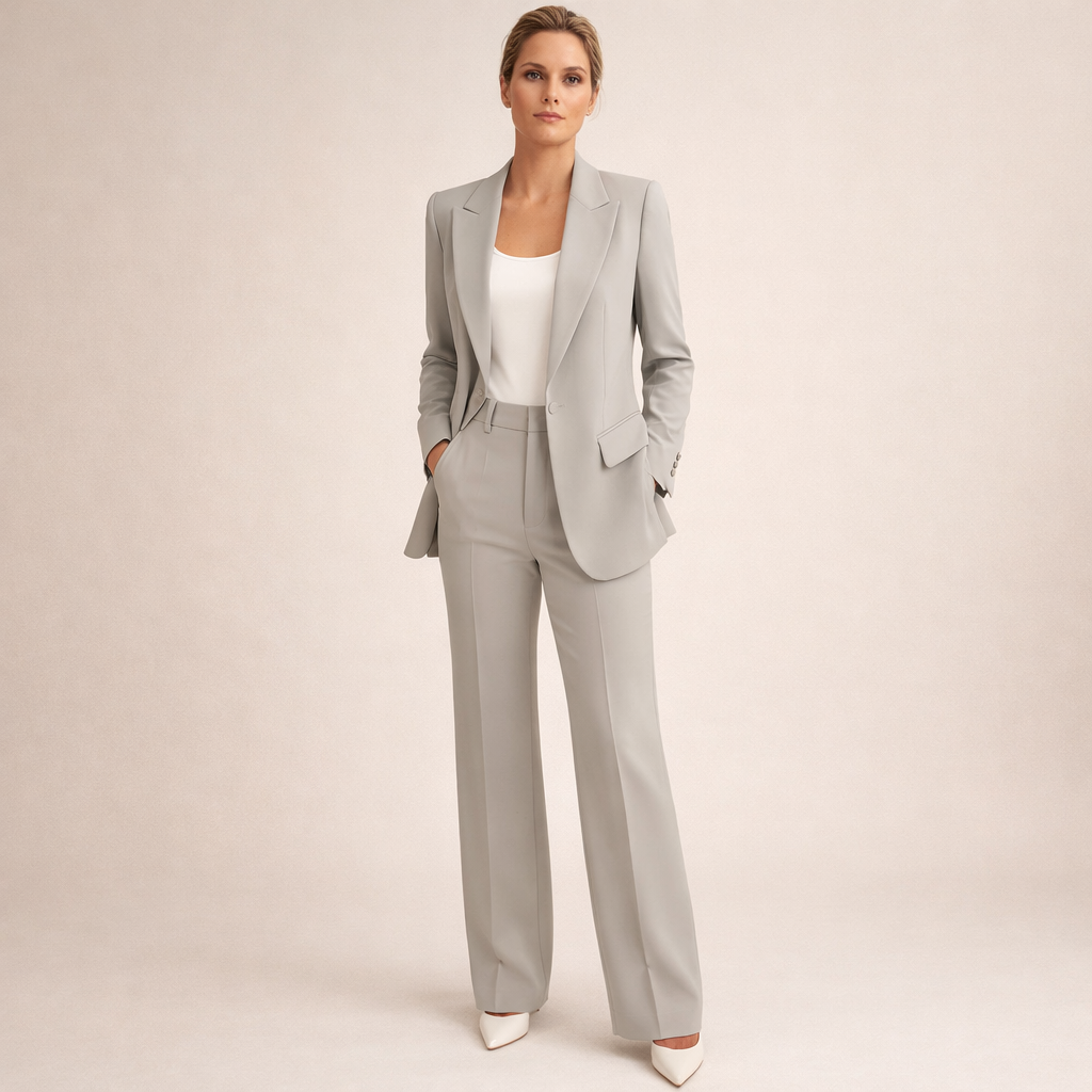Brigitte | Elegantni dvodijelni set sa zvonastim pantalonama