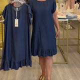 Denim haljina sa volanima