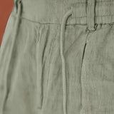 NICHOLS | ŠIROKE LINO PANTALONE SA KORDONOM