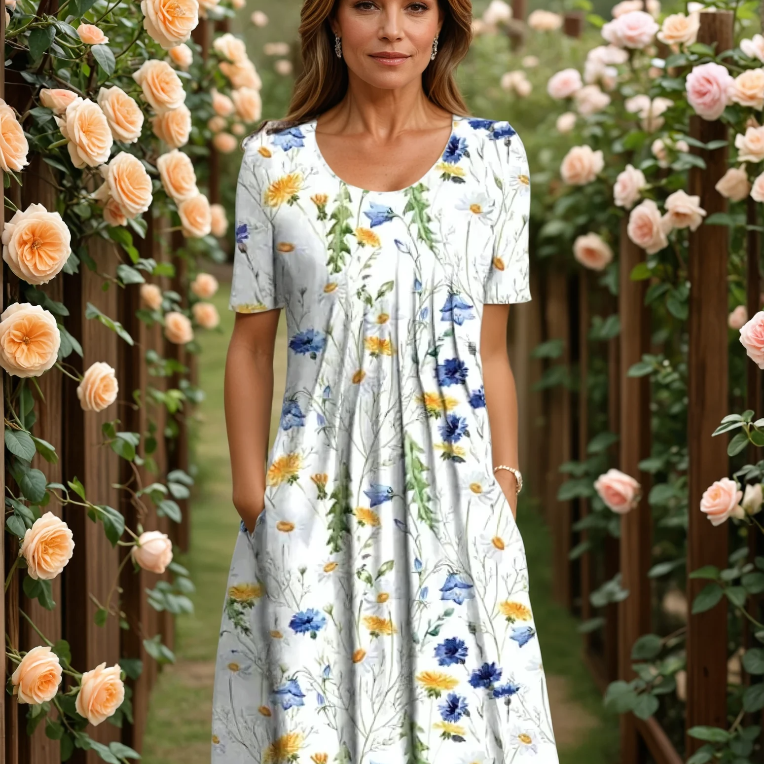 Marianne - Elegantna ljetna cvjetna haljina