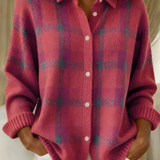 Nina - Cardigan Doux à Carreaux