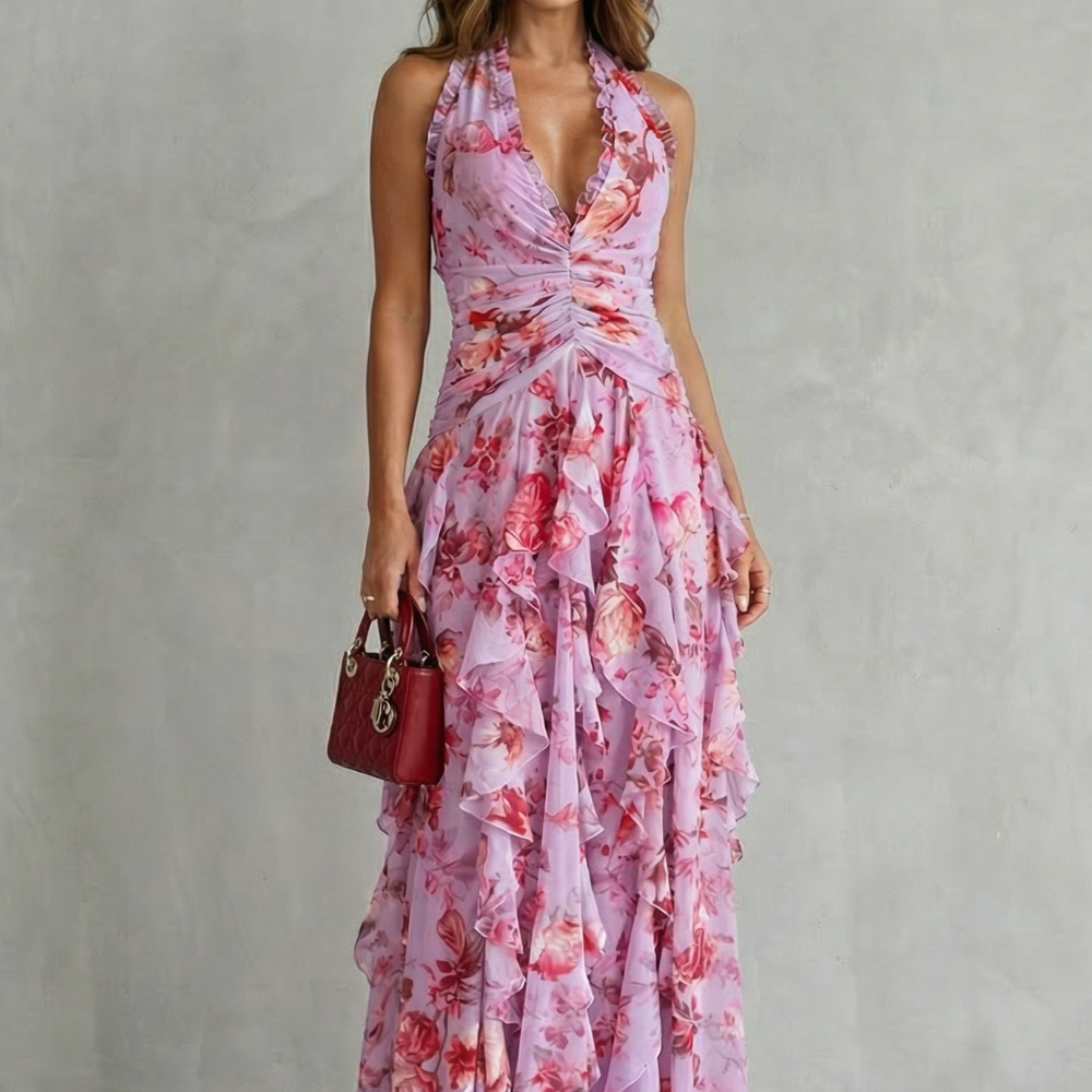 Belladina - Halter maxi haljina