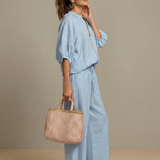 Natalia | Top bluzon sa rajsferšlusom i širokim pantalonama