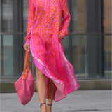 Haljina sa dugim rukavima, leopard print