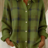 Nina - Cardigan Doux à Carreaux