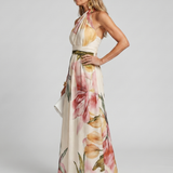 Hester | Mekana Halter Maxi Haljina sa Tokovima