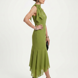 Winifred | Halter Midi Haljina sa Ključnom Otvornom