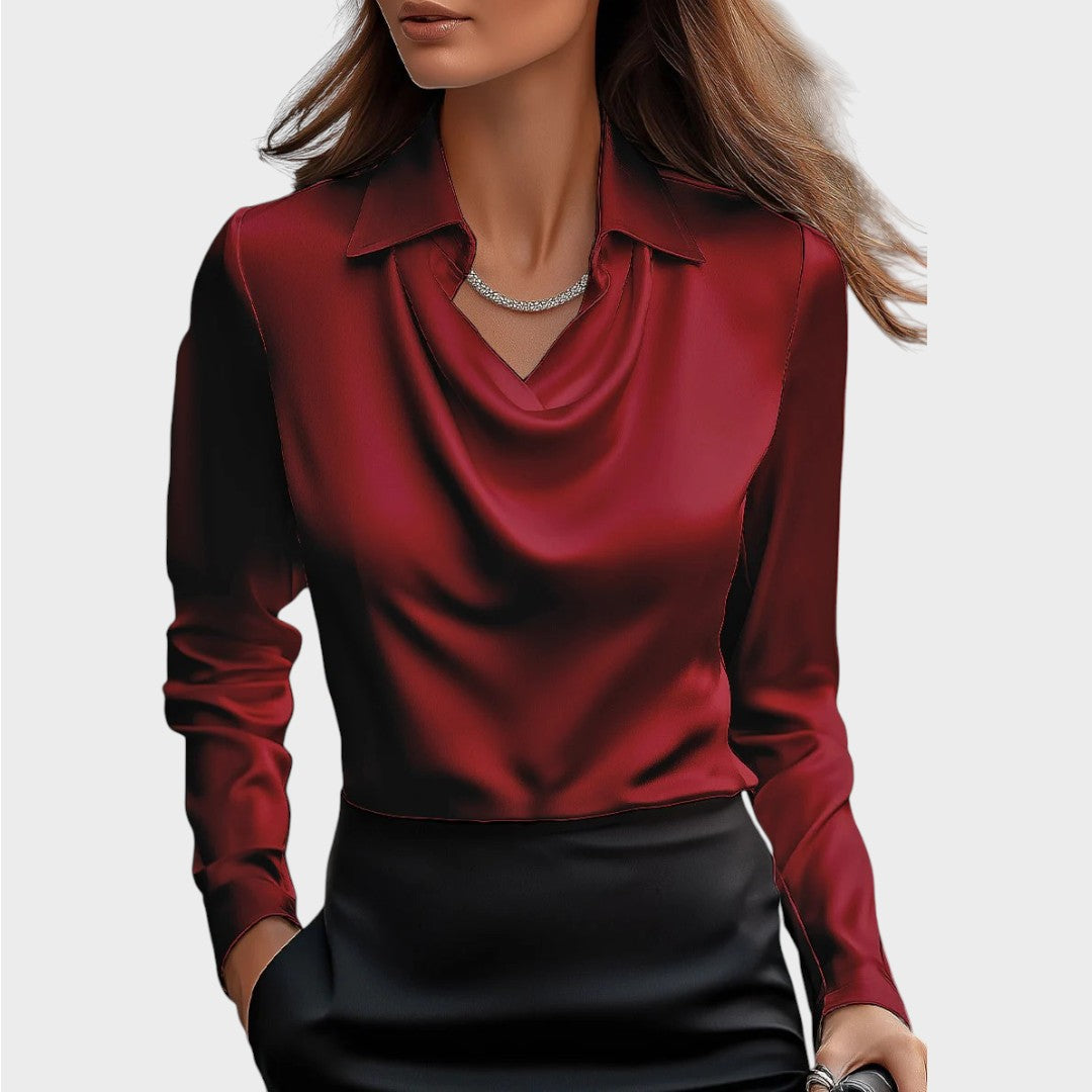 Elin | Elegantna Saten Bluza