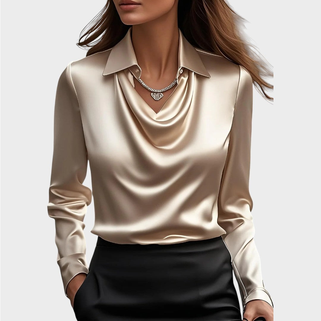 Elin | Elegantna Saten Bluza