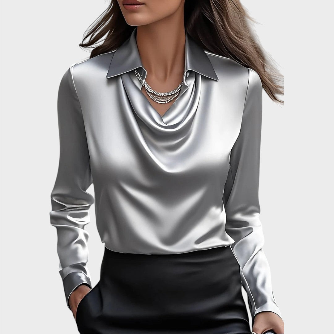 Elin | Elegantna Saten Bluza