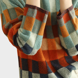 Kimberly | Džemper sa visokim ovratnikom i patchwork uzorkom
