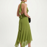 Winifred | Halter Midi Haljina sa Ključnom Otvornom