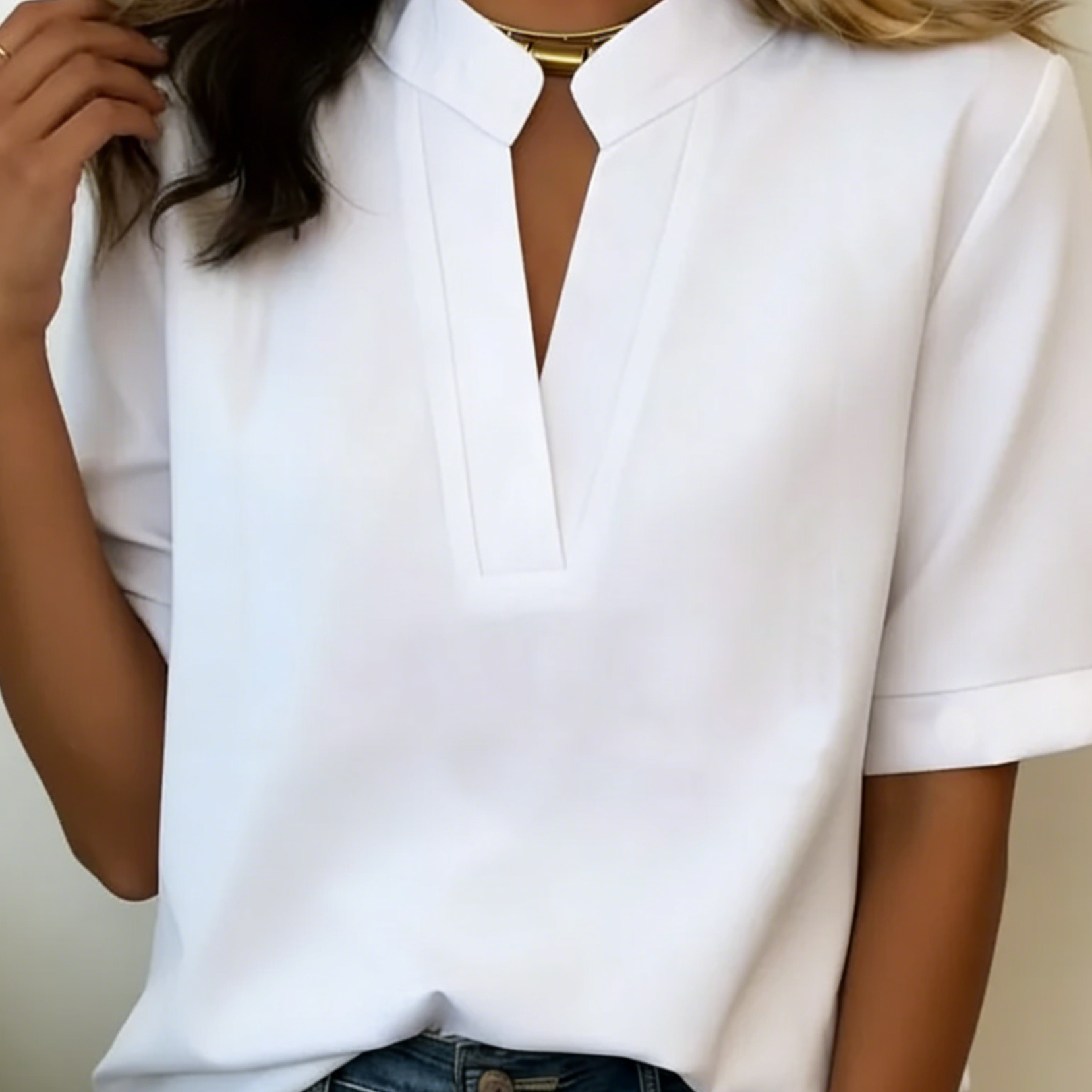 Élise - Elegantna bluza s profinjenim ovratnikom