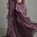 Demetria | Haljina Maxi sa Raskošnim Ovratom i Ruffles