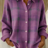 Nina - Cardigan Doux à Carreaux