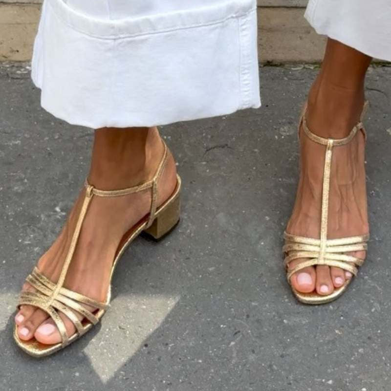 Allegra | Zlate Sandale Svakodnevna Elegancija