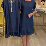 Denim haljina sa volanima
