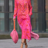 Haljina sa dugim rukavima, leopard print
