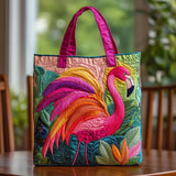 Prošivena torba s flamingom i dugom