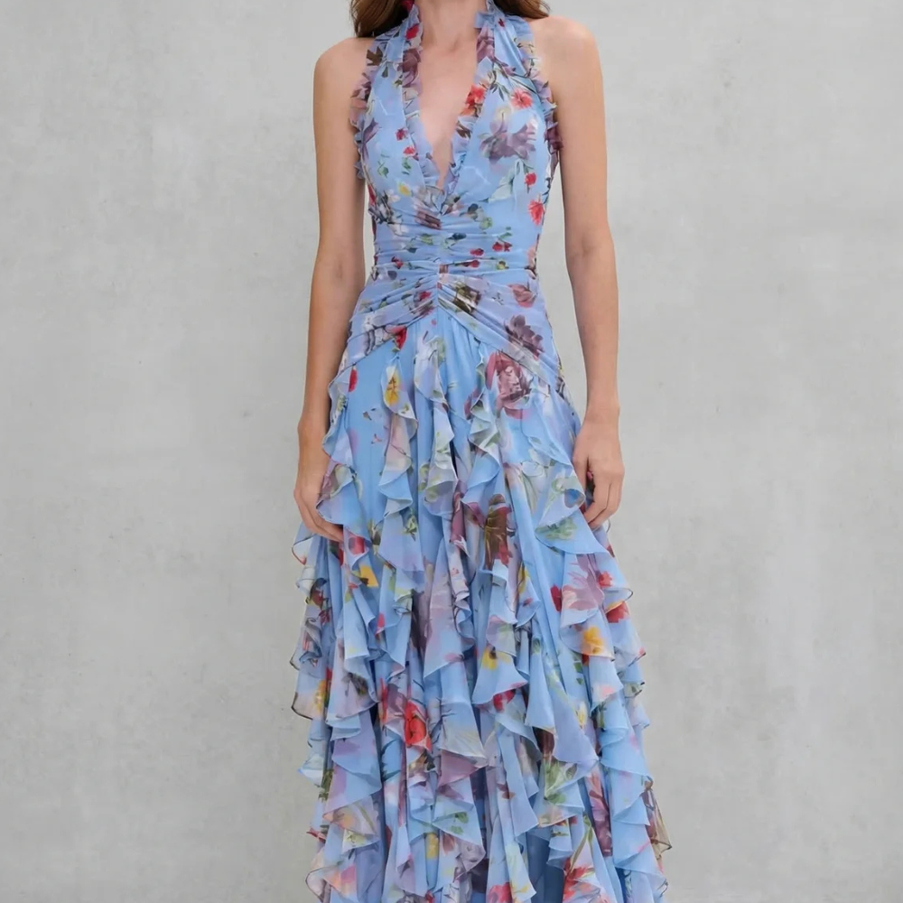 Belladina - Halter maxi haljina