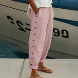 Cybèle | Elegantne pantalone sa dugmadima i prugama