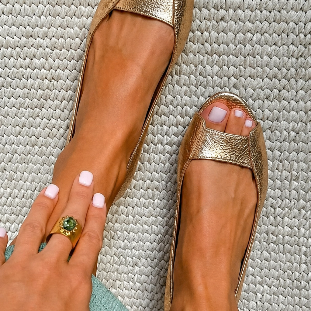 Adelina | Zlate Sandale Comfort Chic