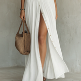 Amélia - Elegantna maxi haljina za žene sa kragnom