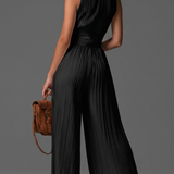 Macacão Zsófia – Crni Chiffon sa Pregama