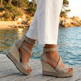 Monica - Espadrile sa platformom za leto sa zatvaranjem za žene