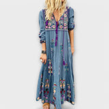 Vivi - Boho Maxi Haljina od Lanenog Materijala