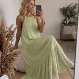 Lívia - Maxi Haljina Boho Zeleni Pistacio