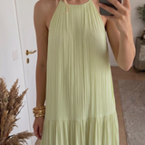 Lívia - Maxi Haljina Boho Zeleni Pistacio