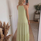 Lívia - Maxi Haljina Boho Zeleni Pistacio