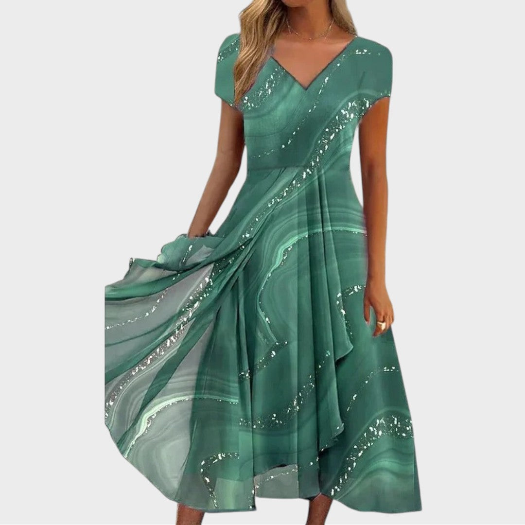 Isha | Elegantan Midi Haljina sa V Izrezom