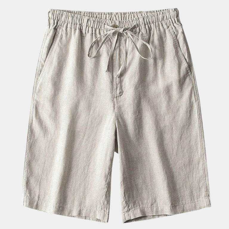 Mikkel™ | Sive Lino Šortse