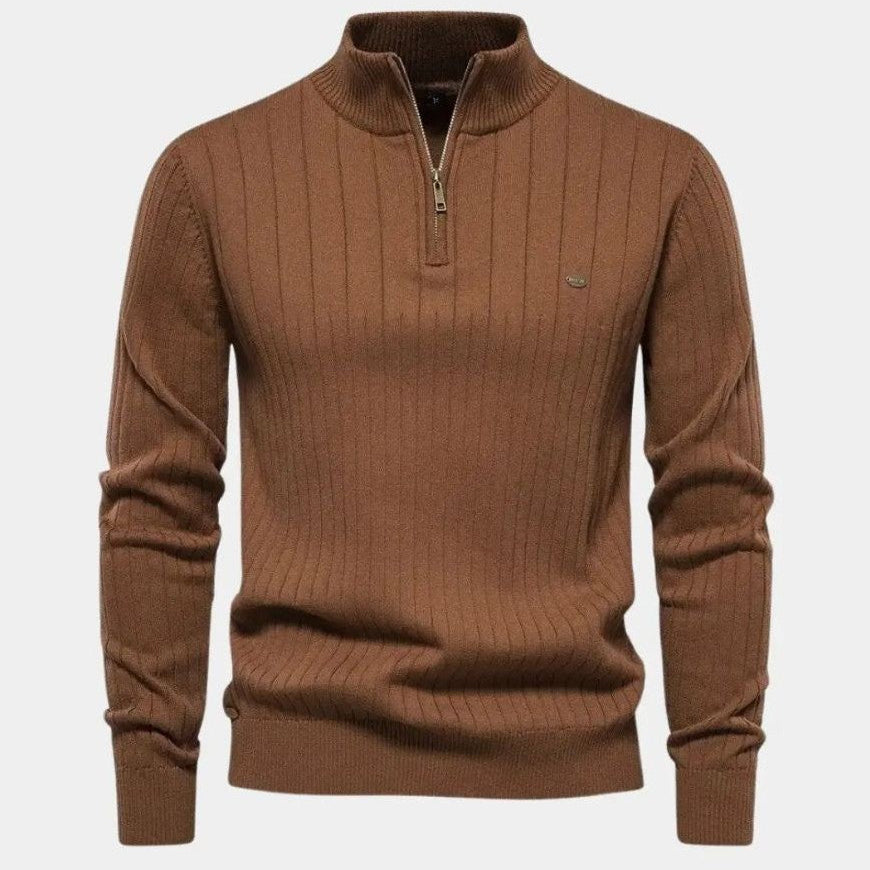 Mikkel™ | Dukserica od Pamuka sa Rajsferšlusom do Polovine