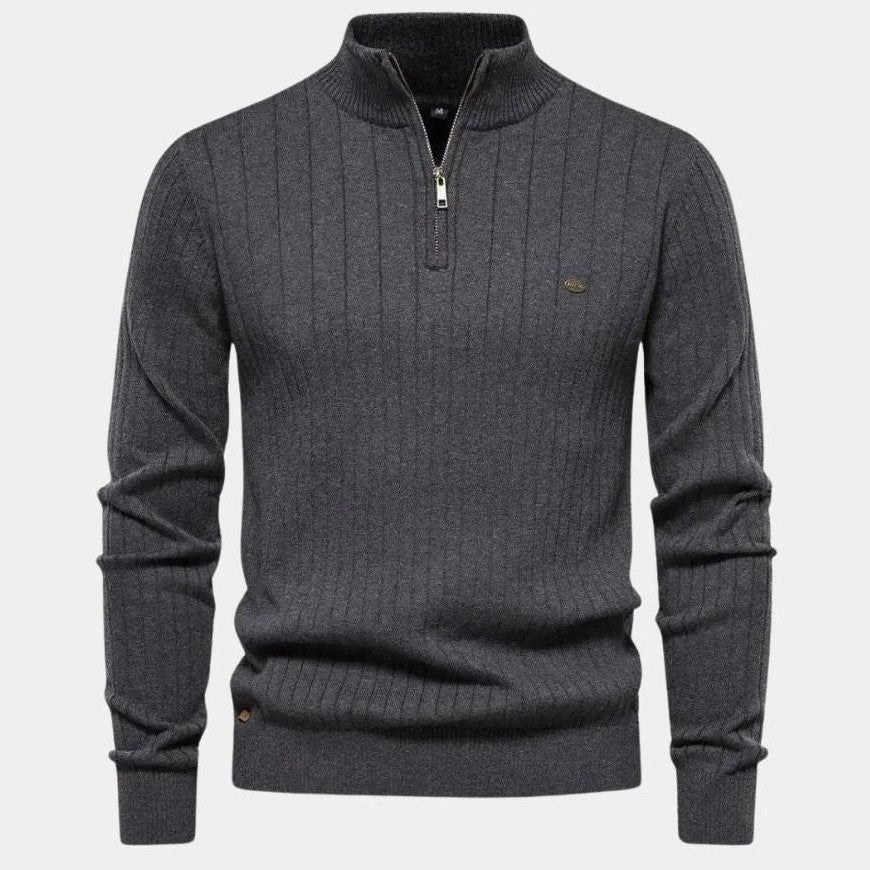 Mikkel™ | Dukserica od Pamuka sa Rajsferšlusom do Polovine