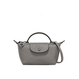 Mini Kožni Torba Longchamp - Siva