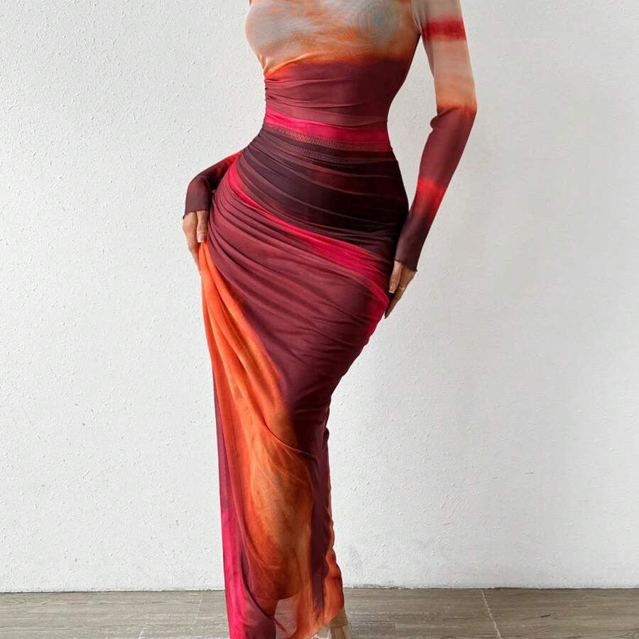 TORIA™ - Haljina Maxi sa Dugim Rukavima