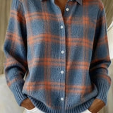 Nina - Cardigan Doux à Carreaux