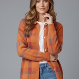 Nina - Cardigan Doux à Carreaux
